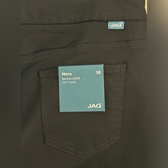 JAG Classic Pull-On Nora Mid Rise Skinny Jeans in Forever Black Size 10 NWT - Picture 6 of 14